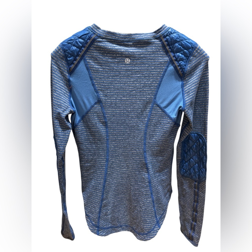 Lululemon Athletica Blue and Gray Striped Top Size L - Picture 7 of 15
